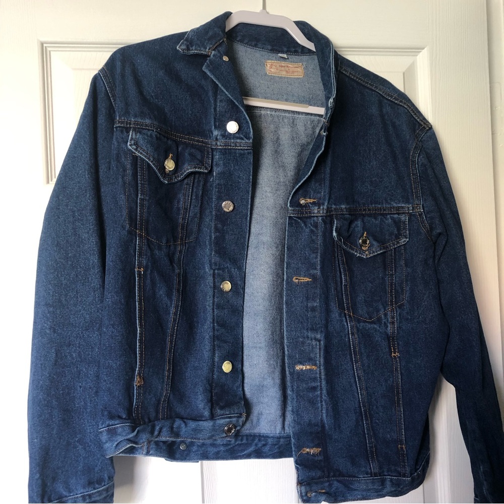 Beautiful Vintage Dark Denim Jacket